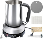 CasaCulina 2025 New Candle Making Kit with Hot Plate, Candle Making Supplies with Wax Melting Pot, Stirring Spoon, Anti-Scalding Pad, Candle Wicks, Wooden Wick Holders, Candle Making Pouring Pot