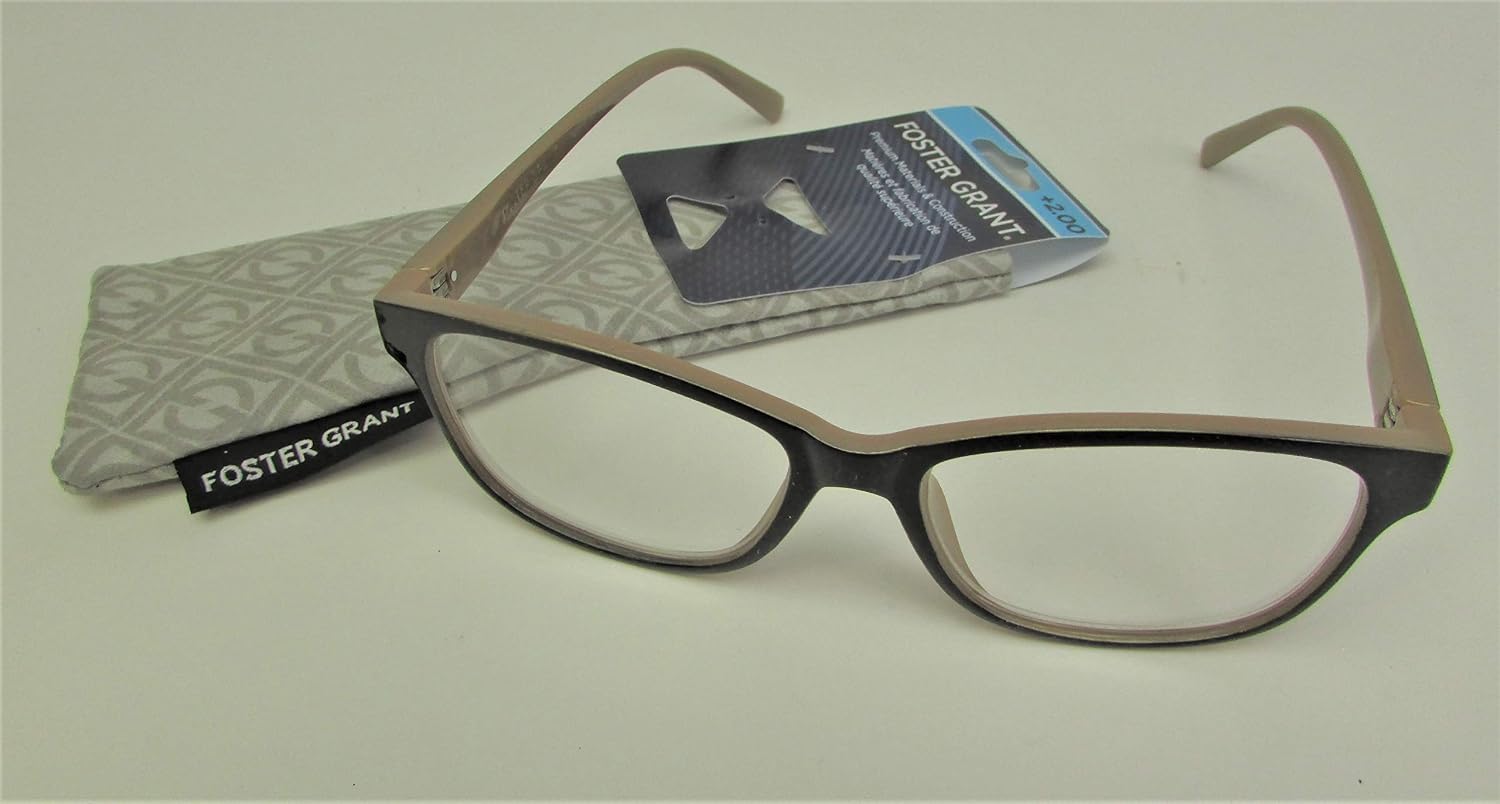Foster Grant Kinsey Women's Premium Black Reading Glasses