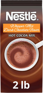 Nestle Hot Chocolate Mix, Whipper Mix, Dark Chocolate Flavor Hot Cocoa, Bulk Whipped Cocoa, 2 lb Bag