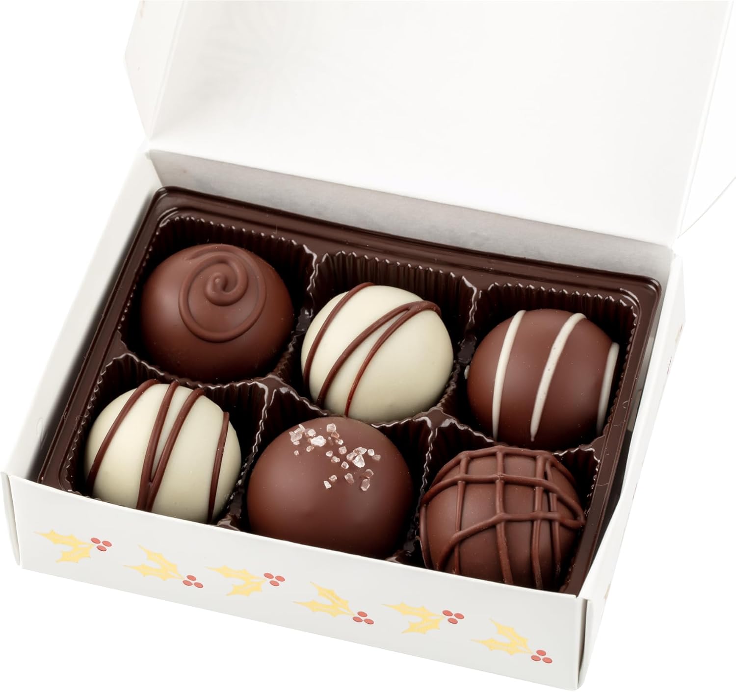 Signature Truffle Collection (6 Pieces) – Christmas Edition – Vegan, Allergy-Friendly, Kosher – Dairy Free, Peanut Free, Tree Nut Free, Egg Free, Soy Free, Gluten Free, Sesame Free – No Artificial Colors or Flavors – Top 9 Allergen Free – No Whey! Foods