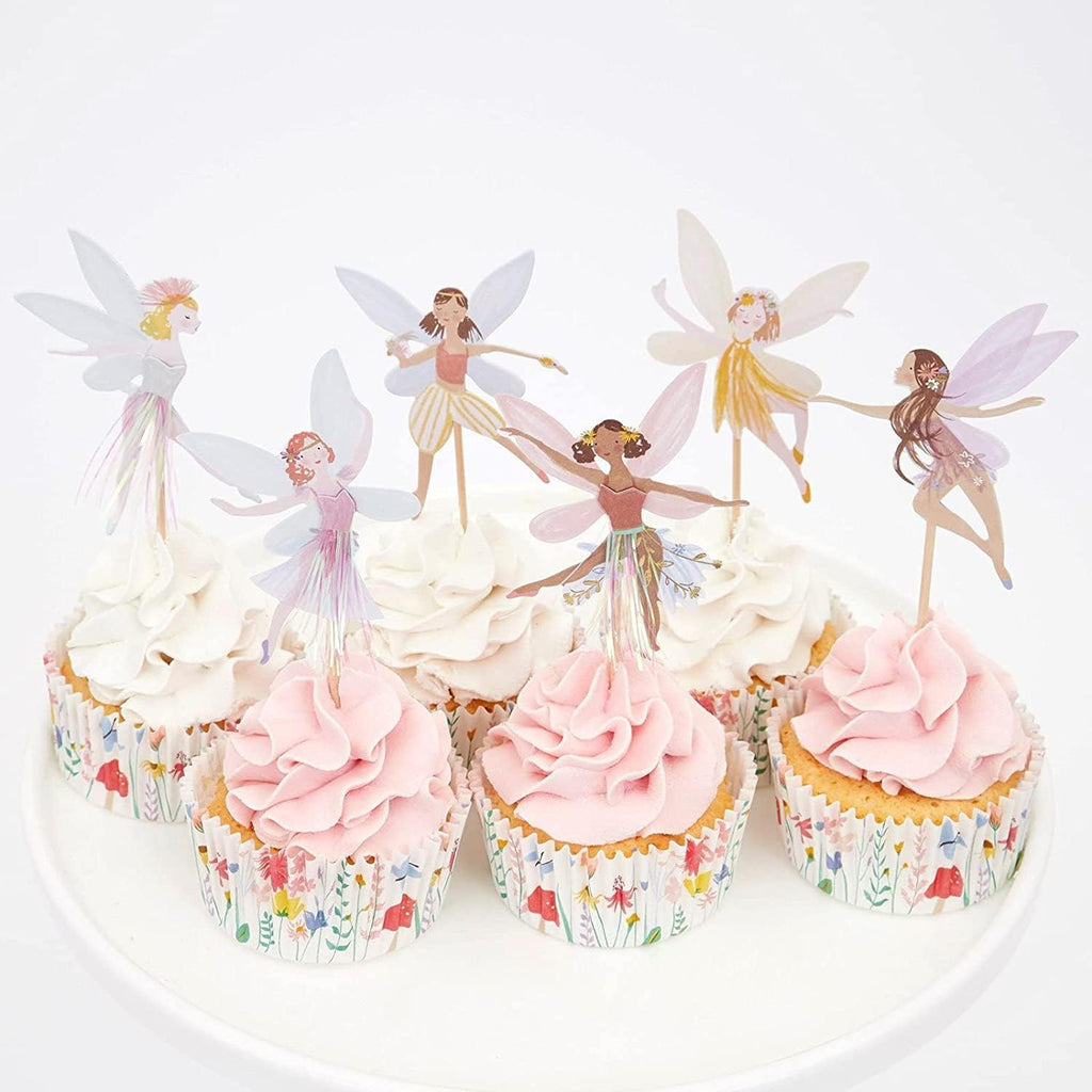 Fairy Cupcake Toppers,24 PCS Fairy Cake Topper,Fairy Party Decorations,Fairy Birthday Party Decorations