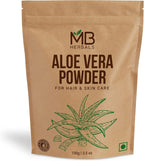 MB Herbals Aloe Vera Powder 3.5 oz / 100 Gram | Aloe barbadensis | for Face Packs and Hair Packs | External Use Only