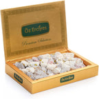 Assorted Turkish Delight Mix – Pistachio, Pomegranate, Milk & Coconut Walnut Lokum, Gourmet Turkish Candy Gift Box, Dulces Turcos, 17.6 oz (500g) (Pistachio-Mixed)