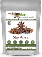 The Spice Way Star Anise - whole star anise (3 oz) great for baking and tea