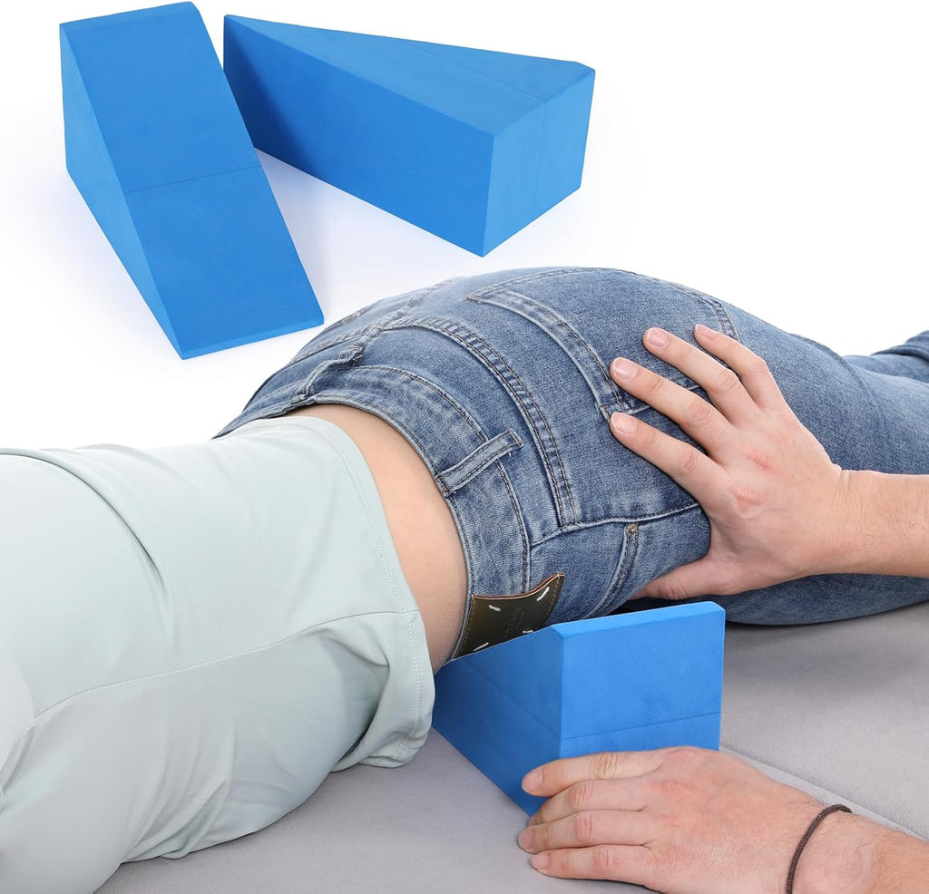 Pelvic Sacral SOT Blocks 2pcs, Chiropractic Wedge Blocks for Sacral & Pelvic Support, Dejarnette Style Chiropractor SOT Blocks Physical Therapy Wedges for HIPS