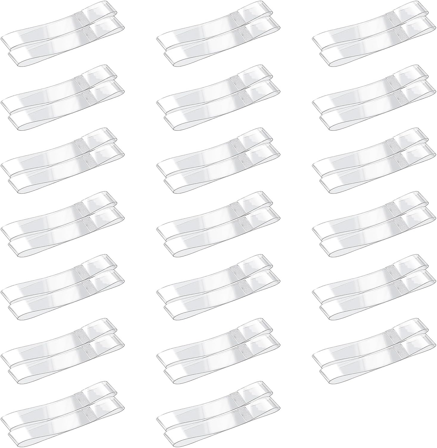 Bremorou 20 Pairs Transparent Shoe Straps For Heels Invisible High Heel Shoe Straps Elastic Silicone Ankle Anti Loose Shoes Laces Strap Clear For Holding Loose High Heels Anti-Slip