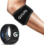 Tennis Elbow Brace for Men Women, Adjustable Elbow Strap for Tendonitis with Compression Pad, Golfers Elbow Brace for Pain Relief, Arm Forearm Brace Bands - Black 1 Pack