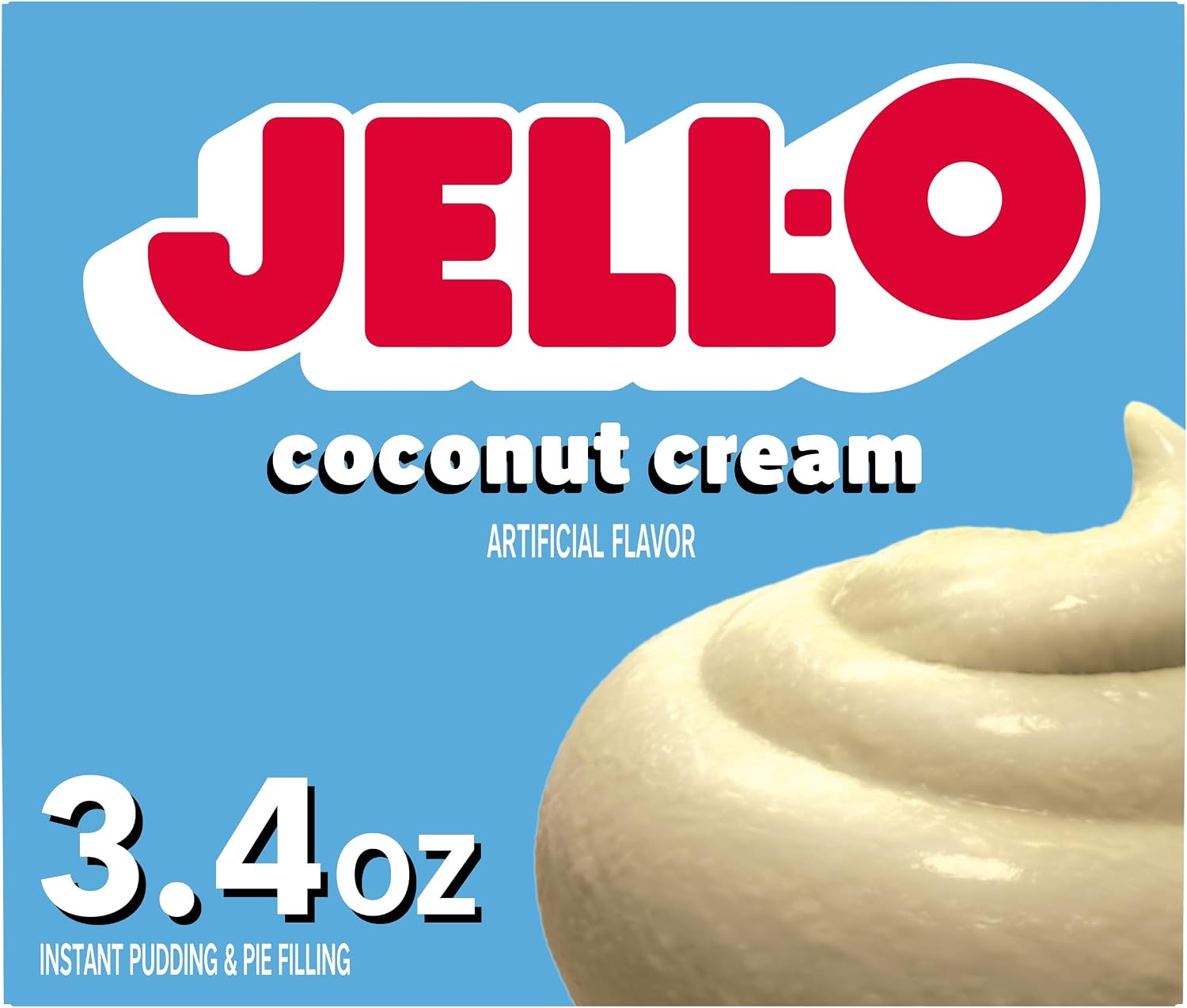 Jell-O Instant Coconut Cream Pudding, 3.4 oz Box