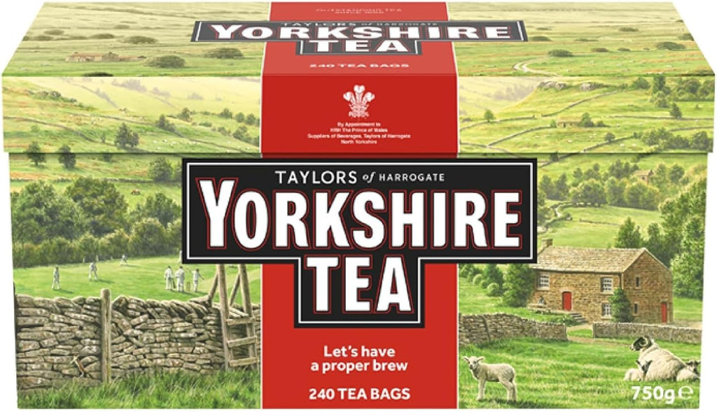 Yorkshire Tea, Red, Black Tea, Pillow Tea Bags, 240 Count (Pack of 1), Refreshing, Satisfying, and Strong, Classic British Breakfast Blend, Caffeinated, Enjoy Hot or Iced, 240 Teabags