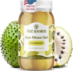 TrueSeaMoss Sea Moss Gel – Made in USA – Wildcrafted Seamoss, Fruits & Jarred Vegetables – Soursop, Pack of 1 (Labels may Vary)