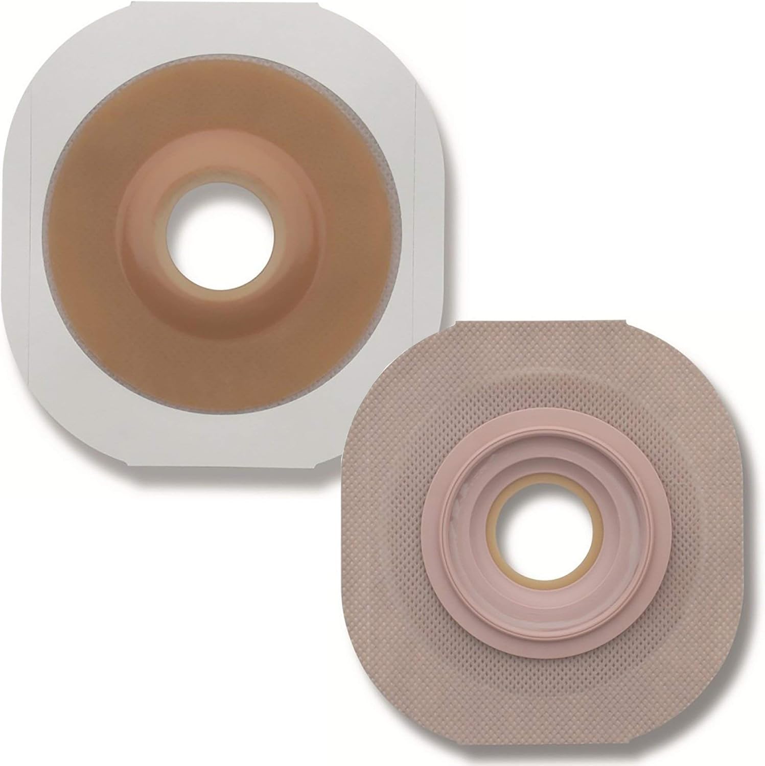 Colostomy Barrier Pre-Cut, Extended Wear Tape 2-1/4 Inch Flange Red Code Hydrocolloid 1-1/4 Stoma, 14906 - Box of 5