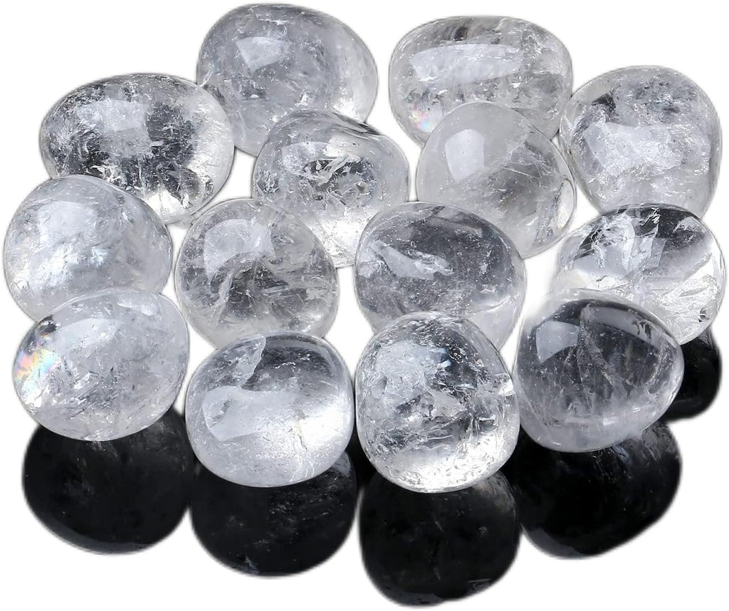 MAIBAOTA Clear Quartz Crystals Natural Healing Crystals Bulk Polished Tumbled Crystals Stones Rocks Energy Balance Crystal Gemstones Vase Filler Decorative Stones Reiki Witch Quartz Crstal