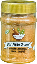 Desi Kitchen Star Anise Ground – 3oz (85g) | (Badiyan/Chakriphool) | 100% Pure & Natural | Premium Quality | Non-GMO | By Rani Foods