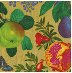 Caspari Royal Orchard Gold Luncheon Napkins - includes 2 Packs of 20 Luncheon Napkins