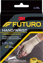 FUTURO Compression Glove, Provides Mild Support to Aching, Weak Hands and Wrists, L/XL