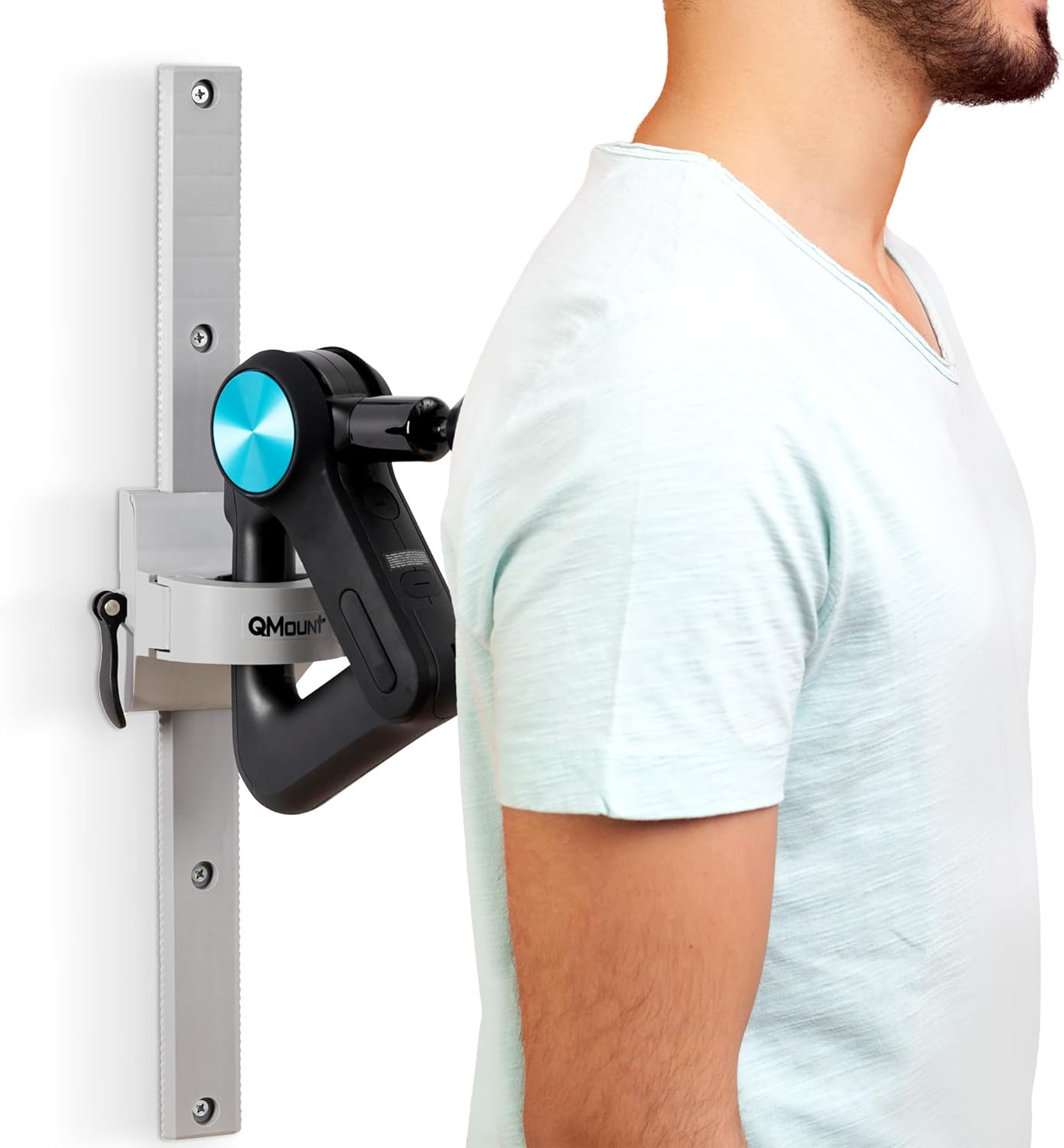 Massage Gun Wall Mount & Rack Mount – Hands-Free for Full Body Muscle Recovery – Fully Adjustable Massage Gun Wall Mount Holder – Heavy Duty, No-Slip, Supports Deep Massaging (Wall Mount)