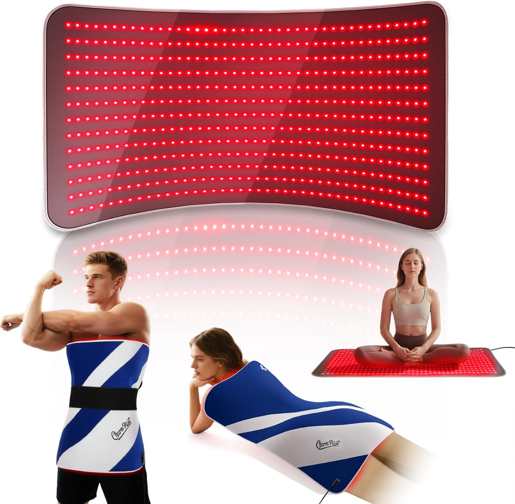 Red Light Therapy for Body, 39" x 24" Large Size Near Infrared Red Light Therapy Mat Full Body, 660nm&850nm(520 LEDs), Adjustable Timer and Power Levels
