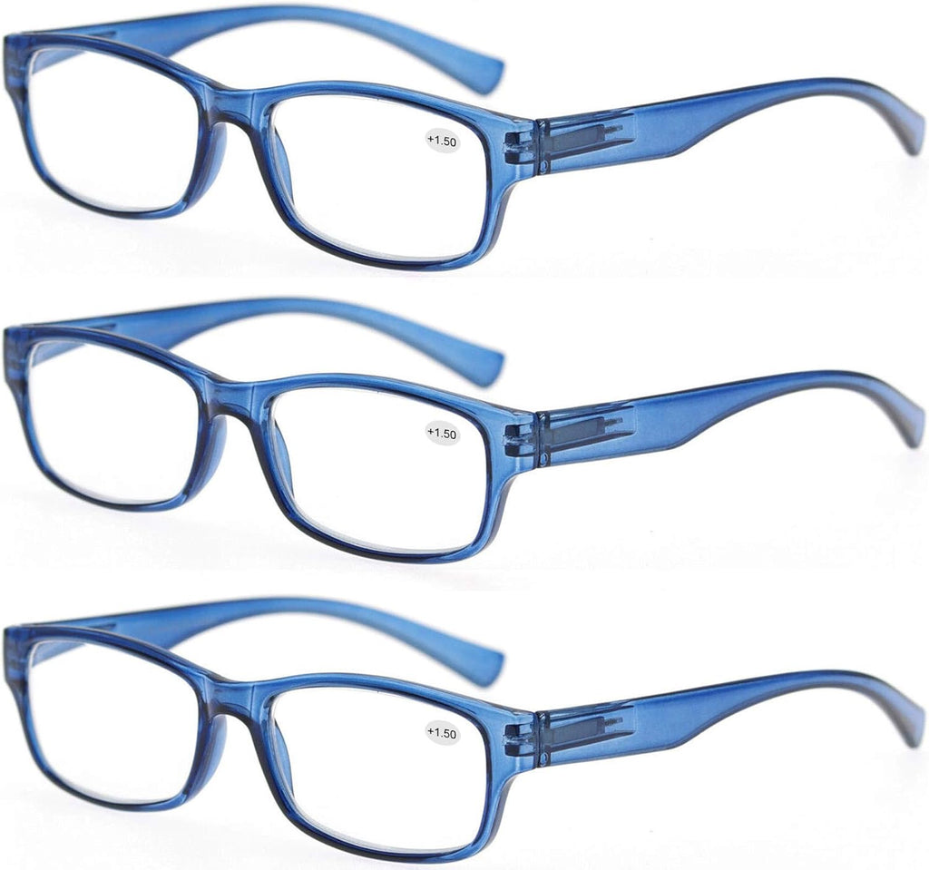 MODFANS Set of Reading Glasses 2.75 for Men Women Readers with Comfortable Spring Hinge Stylish Look with Pouch