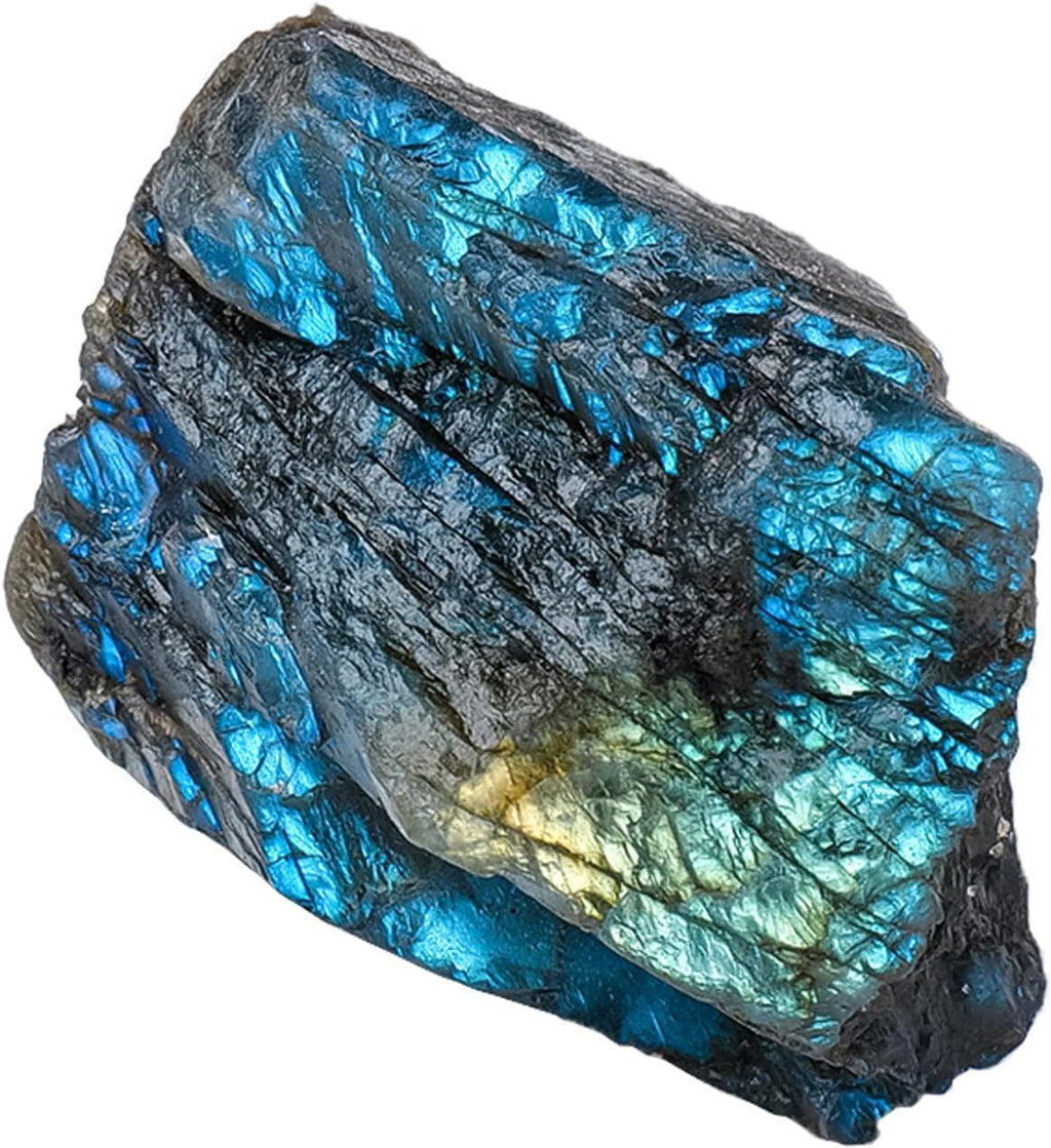Apengshi 1.2-2'' Labradorite Raw Stone Natural Crystal Healing Crystal and Stone Rough Rocks for Fountain Home Garden Decor Meditation