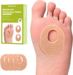 Bukihome Callus Cushions Corn Removers for Foot Bottom, 1/5" Thick Oval Corn Removers Callus Pads, Adhesive Corn Pads for Men & Women - Relieve Friction, Pressure & Shoe Rubbing (Beige, 42 Count)