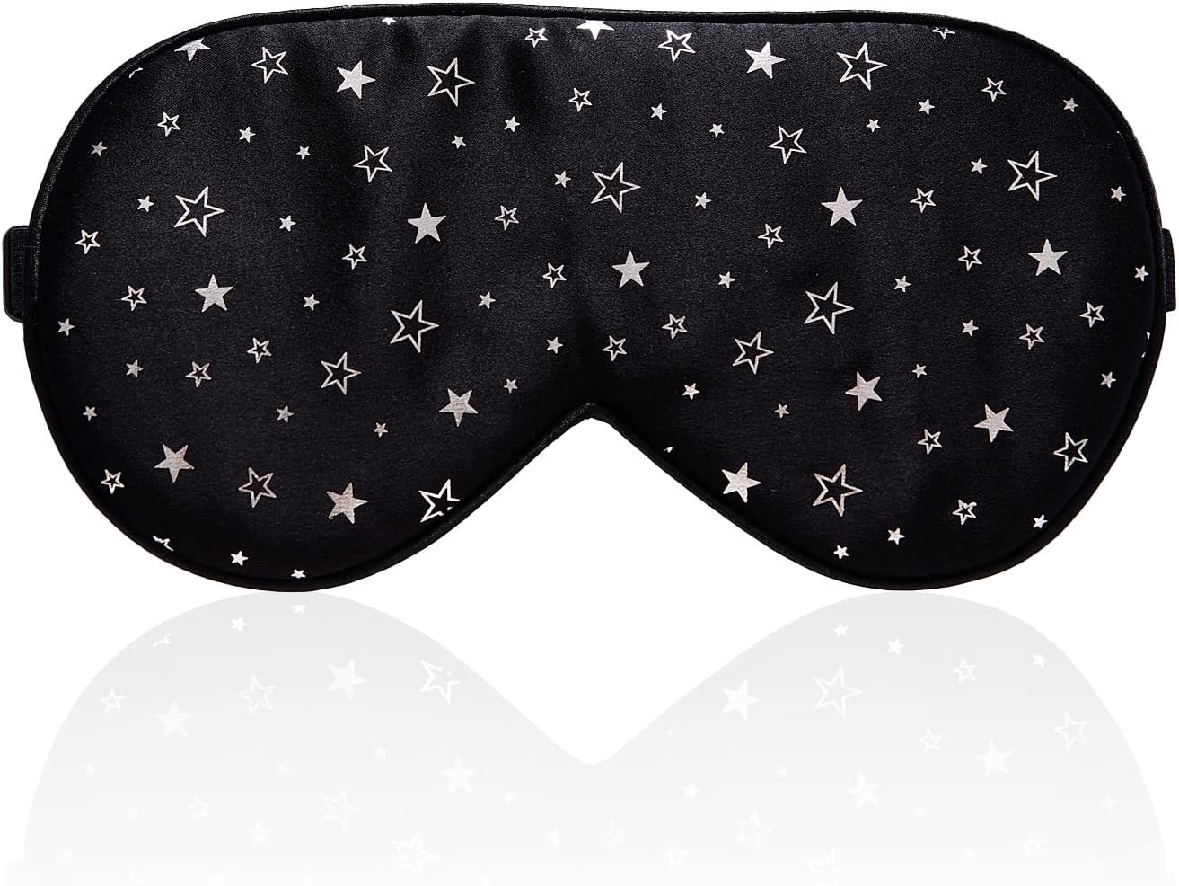 townssilk 100% silk sleep mask with adjustable strap,comfortable and super soft eye mask ultimate sleeping aid,blindford silver stars