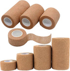 Self Adhesive Bandage Multi Size, Cohesive Medical Tape, Breathable Waterproof Elastic Athletic Non-Woven Bandage, 8 Rolls Sports Wrap Tape for Wrist and Ankle