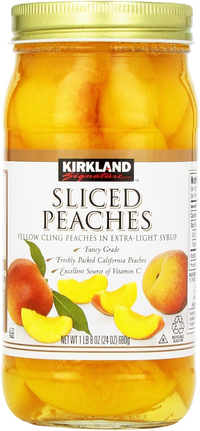 Kirkland Sliced Peaches, 24 Ounce (Pack of 4)