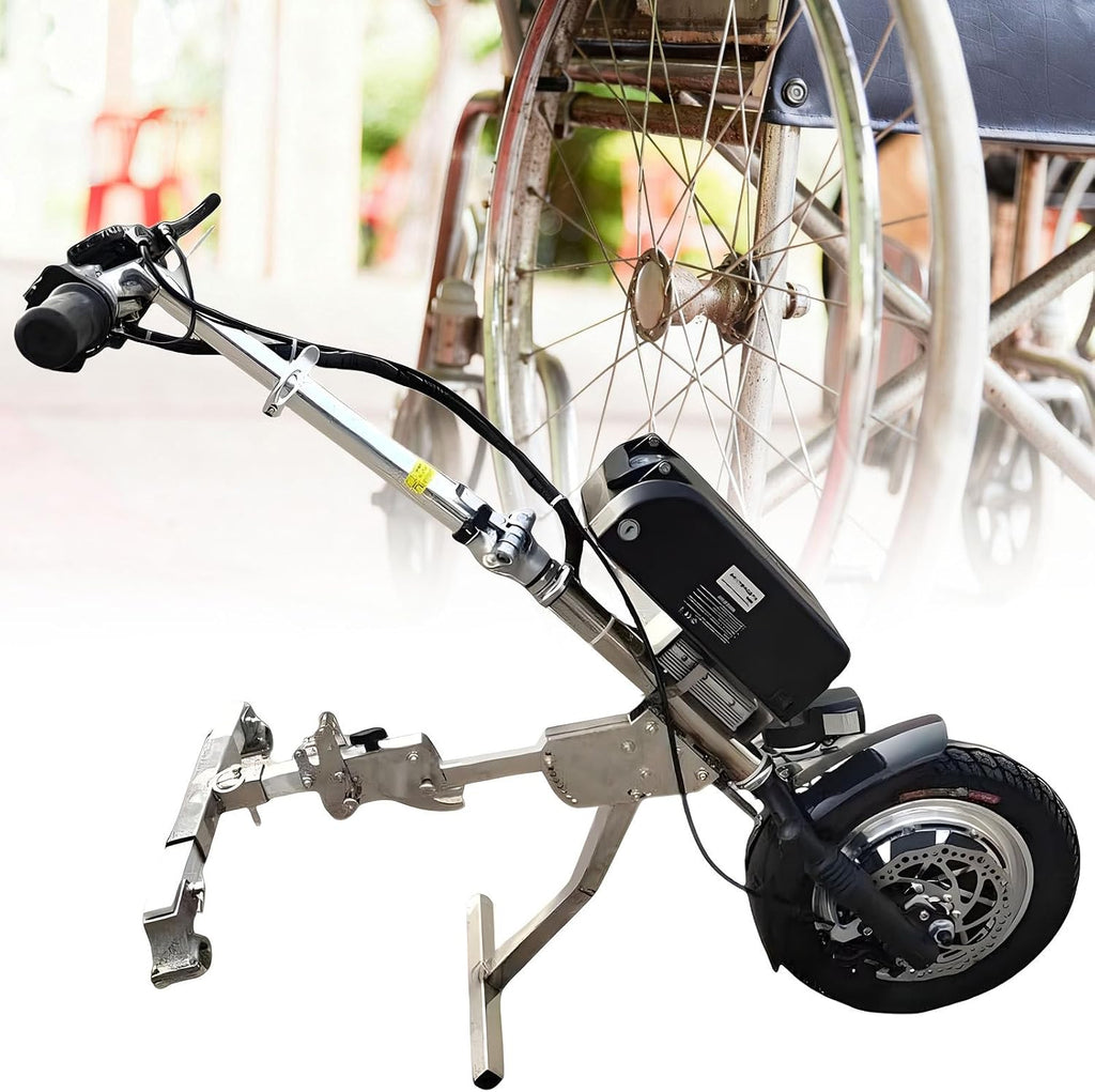 500w Wheelchair Pull Device, Electric Handcycle Wheelchair Motor Attachment, Power Assist Wheelchair, Shock Absorber System, Tweeter, 17Ah 48V Battery, Range 65km B