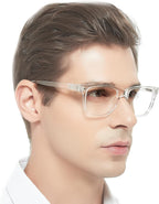 MARE AZZURO Big Frame Reading Glasses Men Square Readers 1.0 1.5 2.0 2.5 3.0 3.5 4.0 5.0 6.0