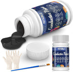 Guitar Shielding Paint, Conductive Paint, Noise Reduction, Reduces Hum, Excellent Adhesion, Water-Based Formula for Guitar Cavity Shielding, Black, 50G (Resistivity: 10-90 Ohms/cm)