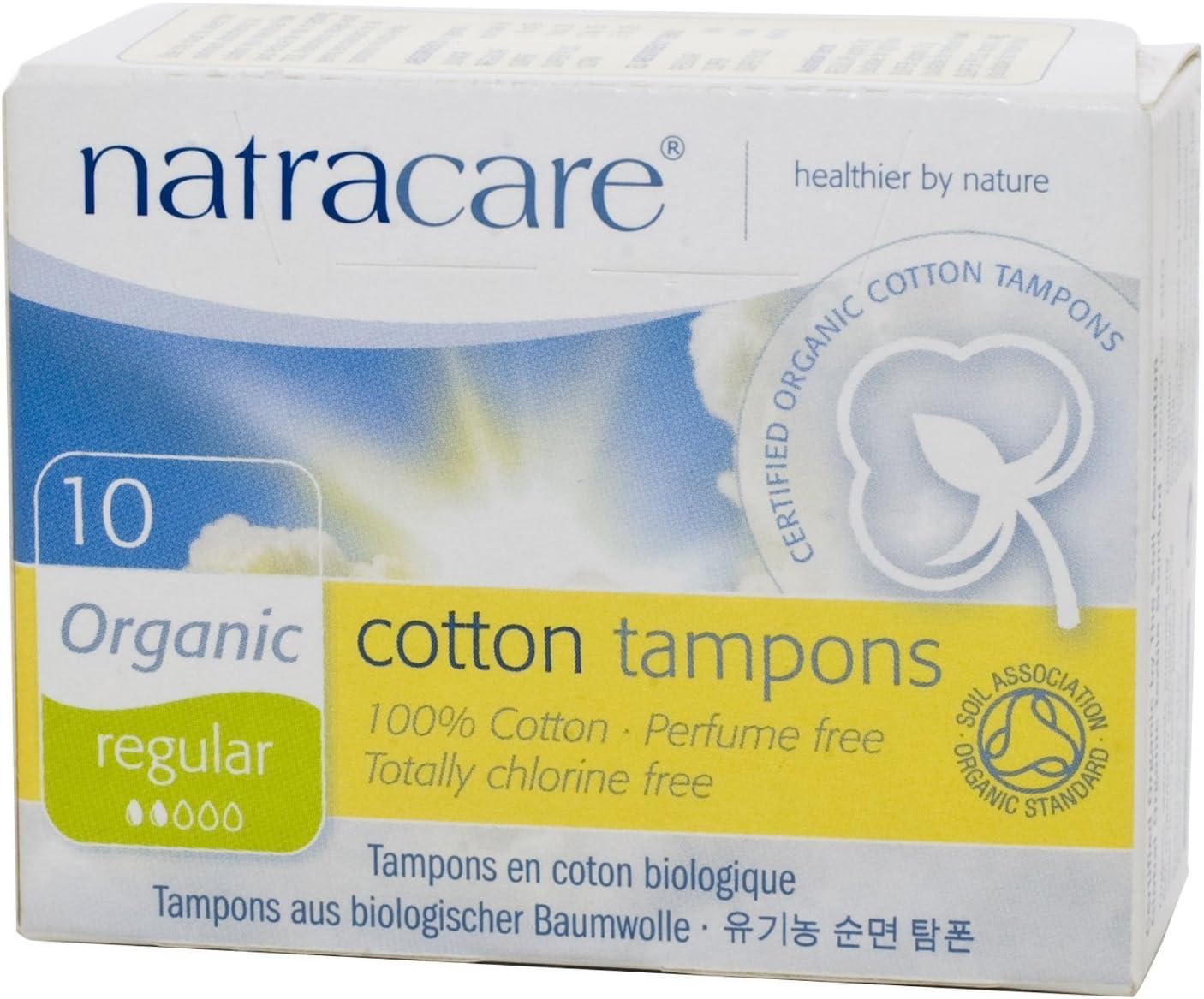 Natracare Regular Tampons 10CT, 12 Pack-120 Total