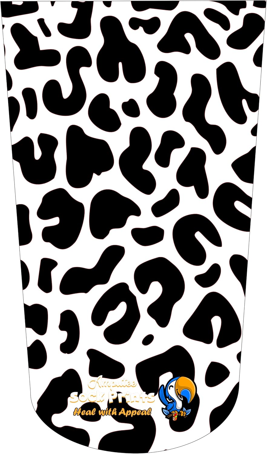 Heal with Appeal Amputee stump sock, Leopard Pattern V1, 3Ply stump sock
