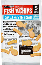 Burton's Fish N Chips Salt & Vinegar (5X25G) 125G (Pack of 2)