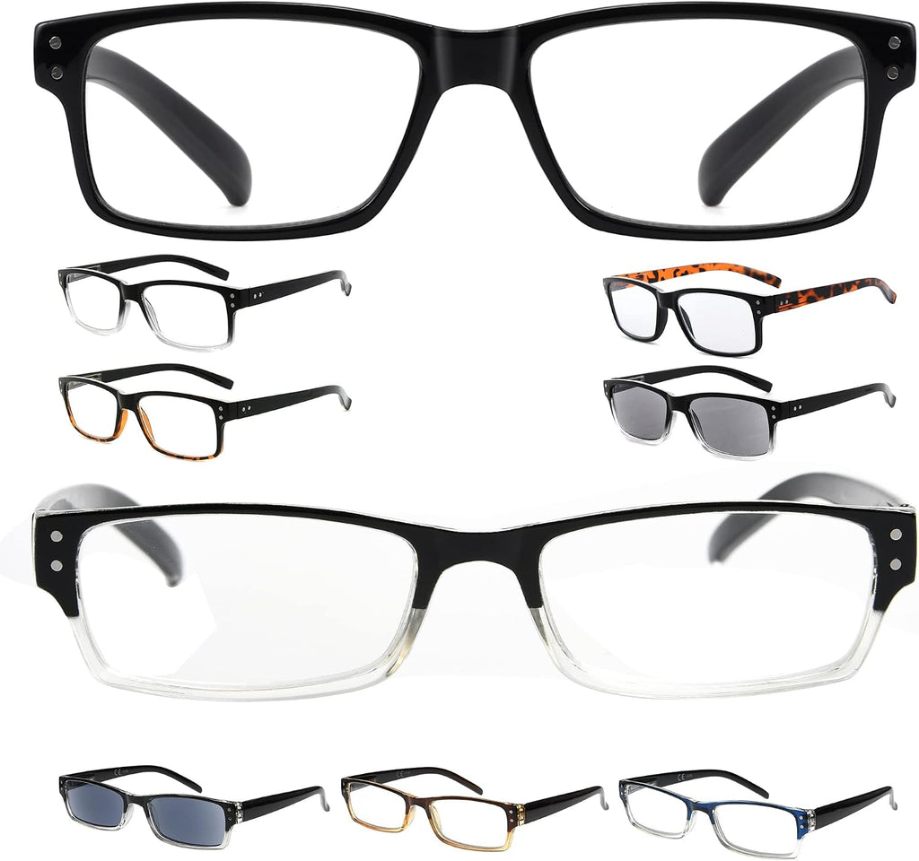 Eyekepper Save 10% on Bundled 5 Pack Classic Reading Glasses for Men and 4 Pack Two-tone Readers +2.00