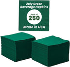 Perfectware 2 Ply Hunter Green Beverage Napkins- Pack of 250ct