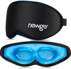 NEWGO 3D Cooling Sleep Mask, Weighted Cooling Gel Eye Mask for Sleeping, Cold Eye Mask, Hot Cold Therapy Blackout Sleep Mask for Puffiness, Dark Circles, Dry Eyes, Headaches and Stress Relief