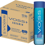 VOSS+ Aquamin Enhanced Water - Pack of 12 Bottles, 850ml Each - Purified Hydrating Water - 74 Trace Minerals & Electrolytes - Perfect for Active Lifestyles, at the Gym & on Hot Days - Recycled PET Bottle
