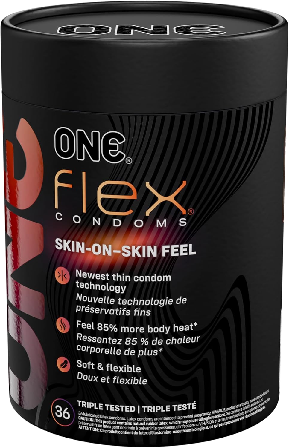 ONE® Flex™ Condoms︱ Next Generation Condoms Enhanced with Graphene, The World's Thinnest & Strongest Material︱Advanced Sensation︱ Ultra Thin, Flexible, Strong︱Nontoxic, Vegan, Non-GMO︱36 Count