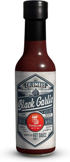 Flavor and Fire Foods, Black Garlic, Columbus Hot Sauce, Pepper Infused, Award Winning, North Market Hot Sauce, Amazing Flavor, Great on Meat, Poultry, Seafood, Tofu, Made in Ohio (5oz, Black Garlic)