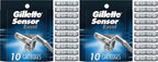 Gillette Sensor Excel Men's Razor Blade Refills, 10 Count (Pack of 2)
