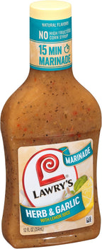 Lawry's Herb & Garlic with Lemon Juice Marinade, 12 fl oz
