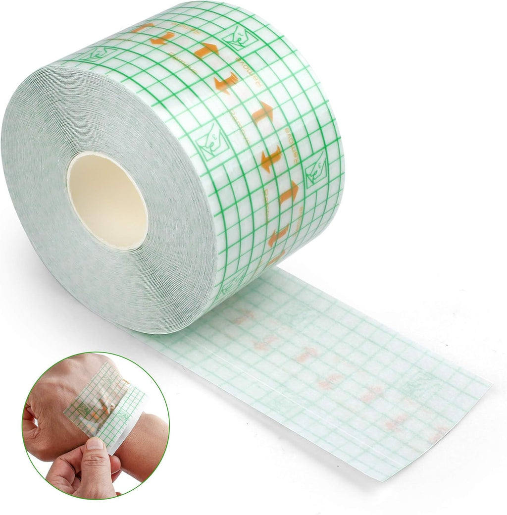 LotFancy Tattoo Aftercare Bandage, 2" x 13 Yards Roll, Waterproof Transparent Film Dressing, Clear Stretchable Adhesive Tattoo Wrap, Protective Film for Second Skin Tattoo Healing