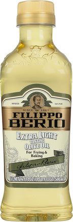 Filippo Berio Extra Light Olive Oil, 16.9 Ounce rPET Bottle (Pack of 6)