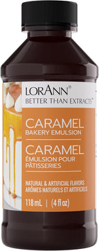 Lorann Oils Caramel Bakery Emulsion: Rich, Perfect for Boosting Sweet Caramel Notes in Cakes, Cookies & Desserts, Gluten-Free, Keto-Friendly, Extract Substitute Essential