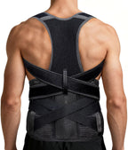 Upgraded Posture Corrector for Women & Men, Back Brace for Upper/Lower Back Pain, Herniated Disc, Sciatica,Adjustable Support & Bionic Panel XL (38"-42")