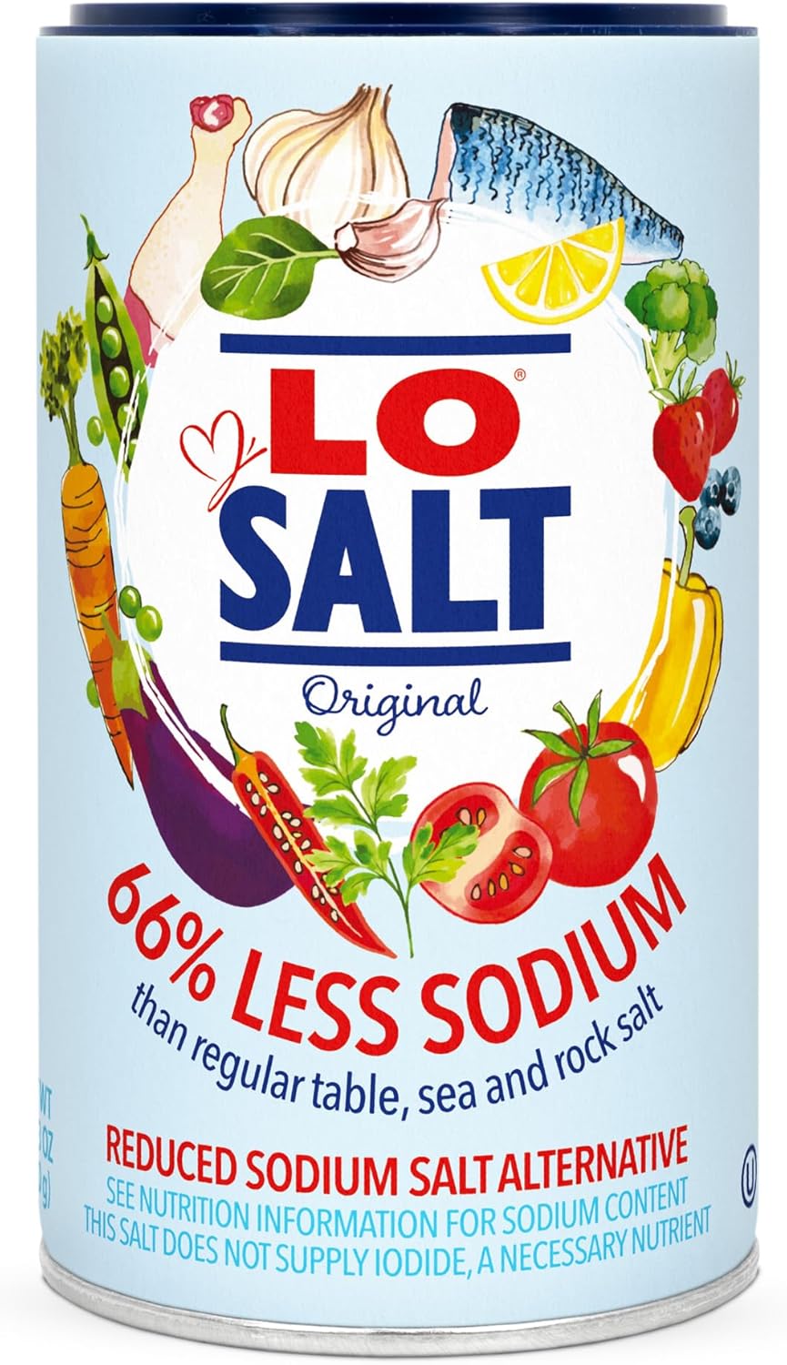 LOSALT – Reduced Sodium Salt | Original (non-iodised) | Great Tasting Salt Alternative/Substitute with 66% less sodium | 12.3oz/350g tub (pack of 1)