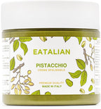 EATALIAN by AMZ BETTER Pistachio Cream, 7oz/200 gr, Spreadable Pistachio Paste, Sweet and Unique Taste, Ideal on Bread, for Cakes, Dessert, Ice Cream, Excellent for Dubai Chocolate, Made in Italy