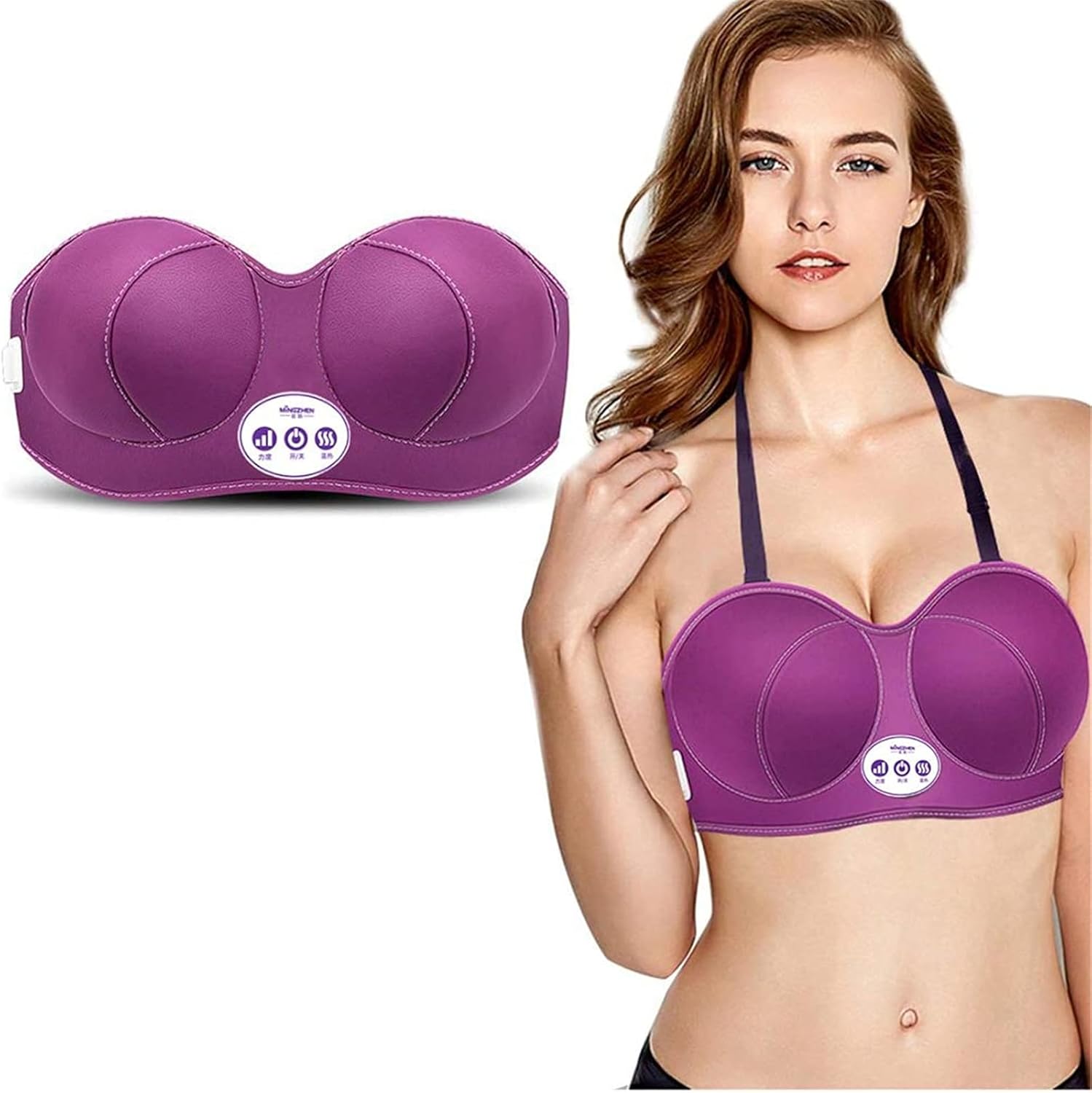 Breast Enlargement Massager, Electric Enhancer Bra with Heating Chest Massage for Bust Developer Care Boobs Enlarge & Growth