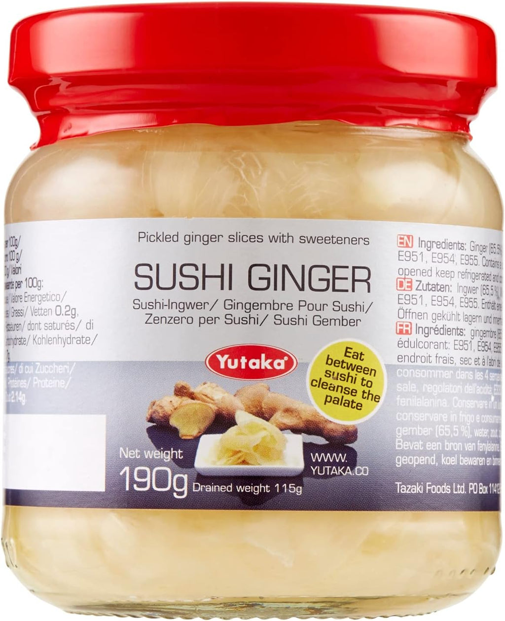 Yutaka Sushi Ginger (190g)