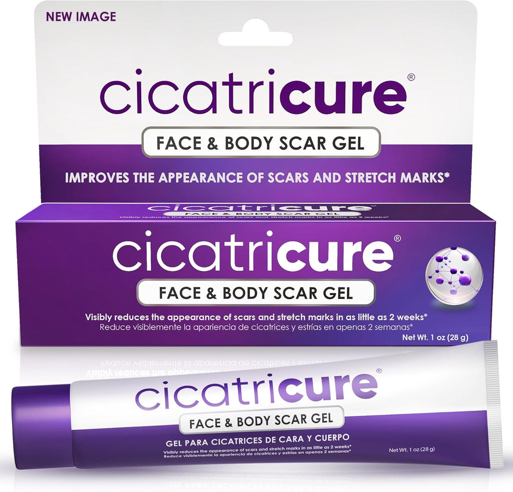 Cicatricure Advanced Scar Gel for Face & Body - Proven Results in 2 Weeks, Scar Treatment for Surgical Scars, Stretch Marks, Scars of Burns and Injuries, Acne Scar Treatment, 1 oz (28 g)